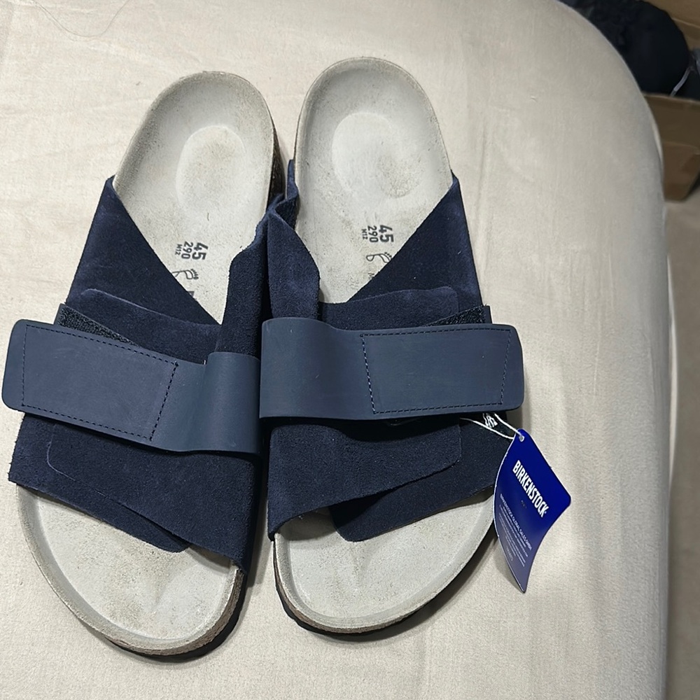 Birkenstock Dark Blue Suede Sandals